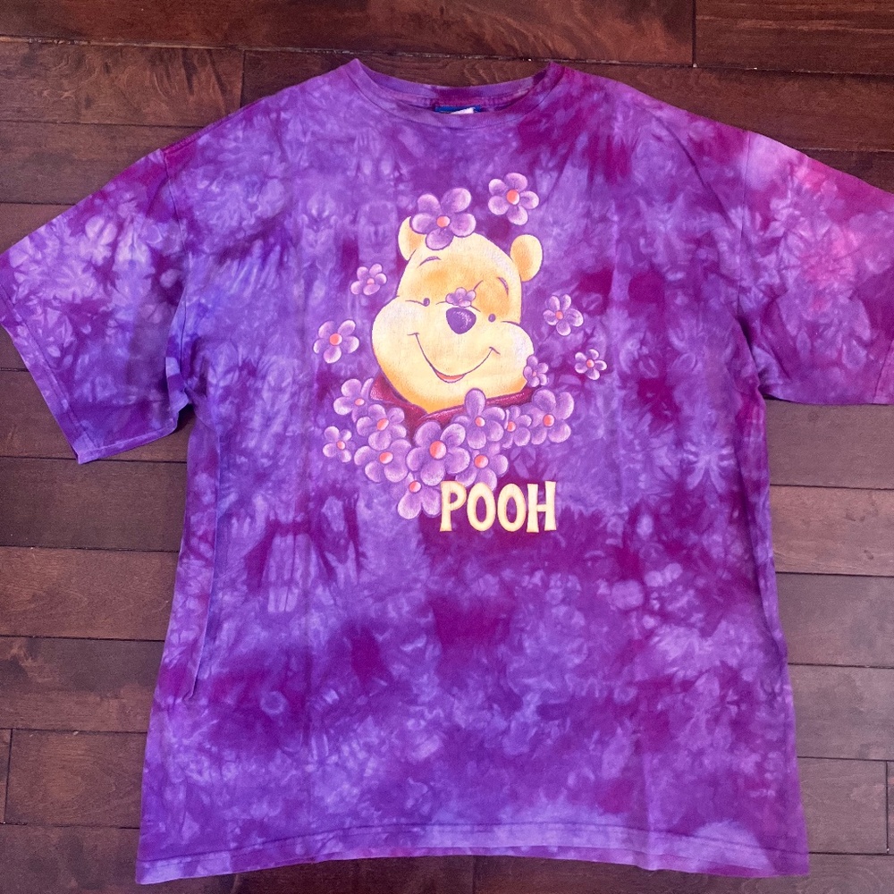 90s Pooh shirt tie dye vintage Disney cartoon